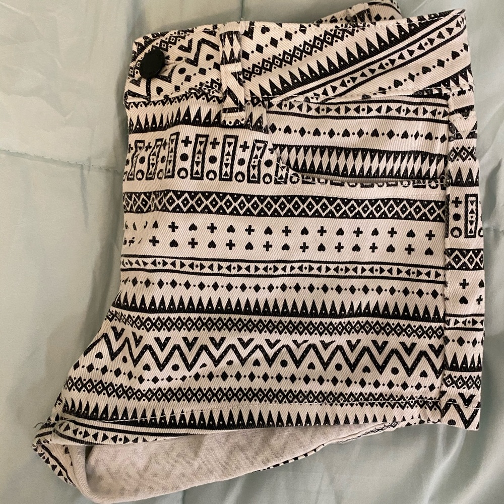 YMI black and white shorts.